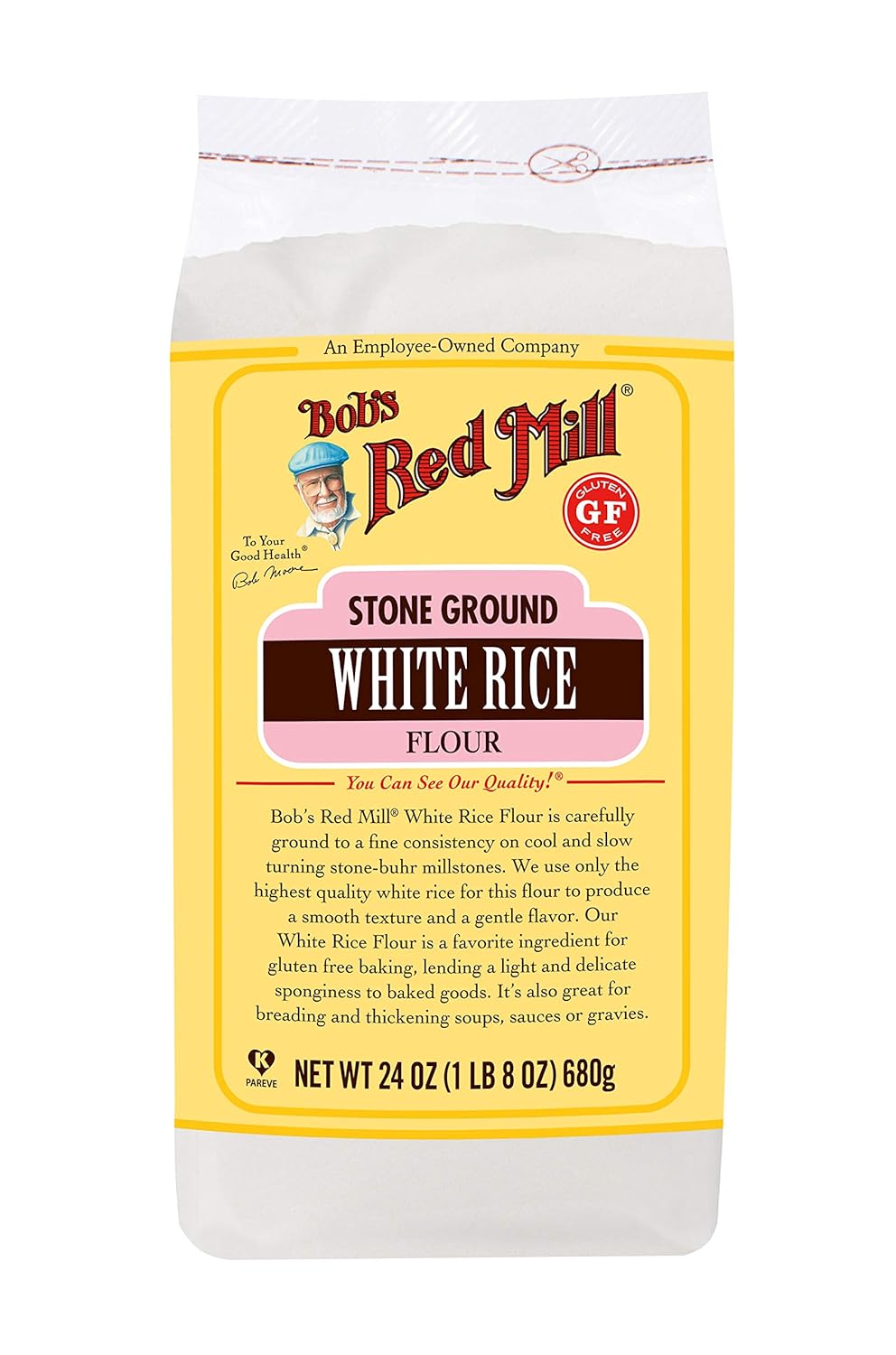 Bob's Red Mill Gluten Free White Rice Flour, 24 Oz (4 Pack)