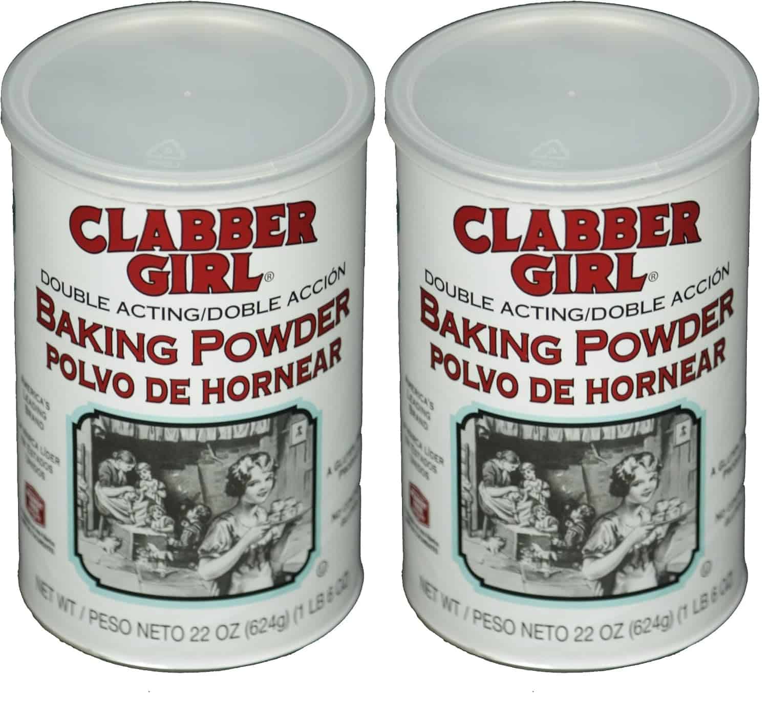 Clabber Girl Double Acting Baking Powder, 22 Ounce (Pack of 2)