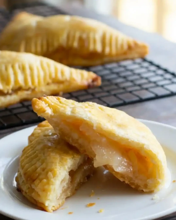 Flaky Gluten-Free Apple Turnovers with golden crust and apple filling