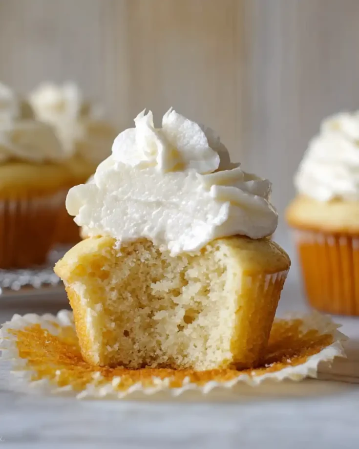 Gluten-Dairy Free Vanilla Cupcakes with dairy-free frosting