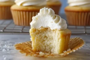 Gluten-Dairy Free Vanilla Cupcakes with dairy-free frosting