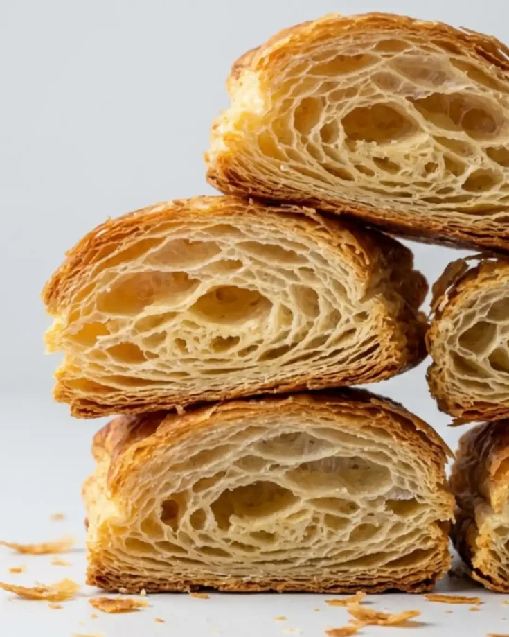 Easy Gluten-Free Puff Pastry baked tall and flaky