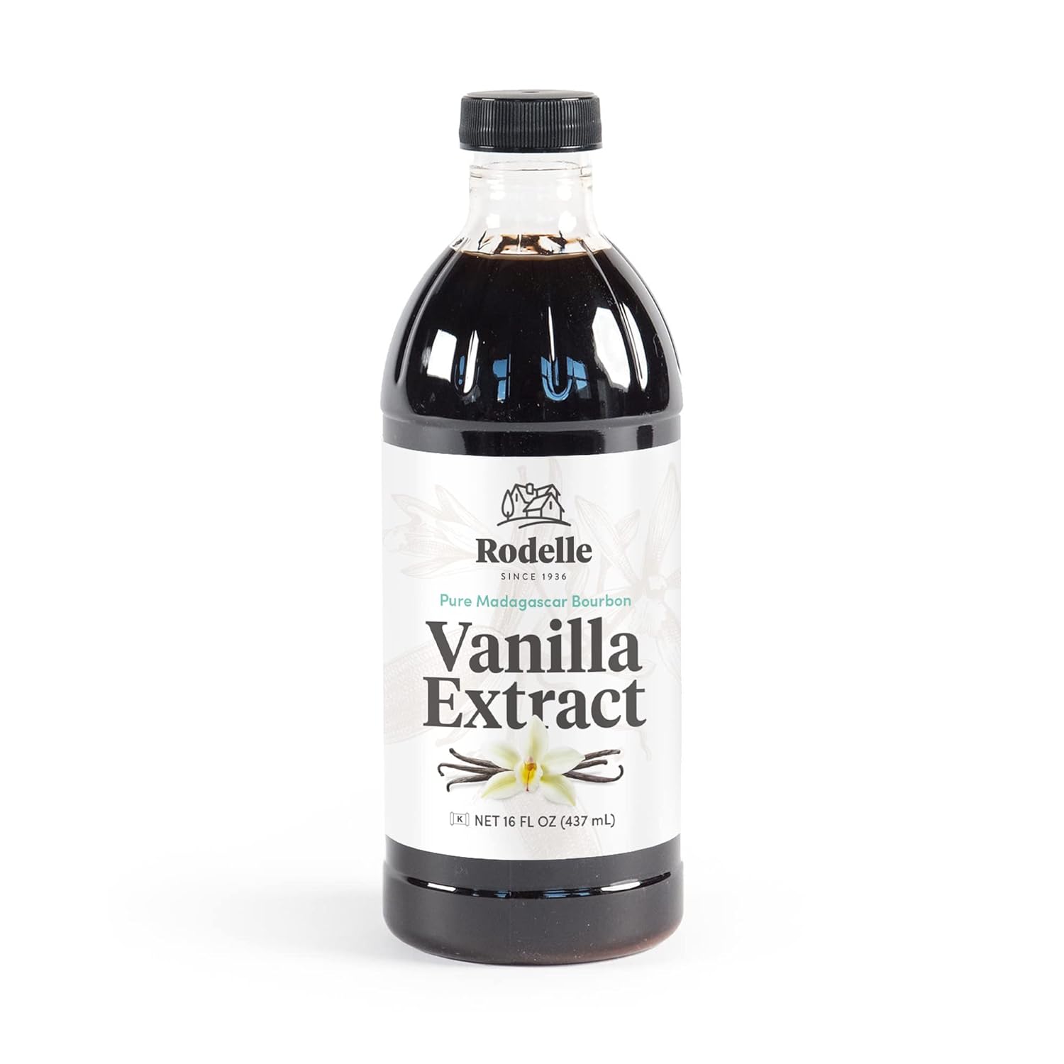 Rodelle Pure Madagascar Bourbon Vanilla Extract Gluten Free Made in USA, 16 Ounce