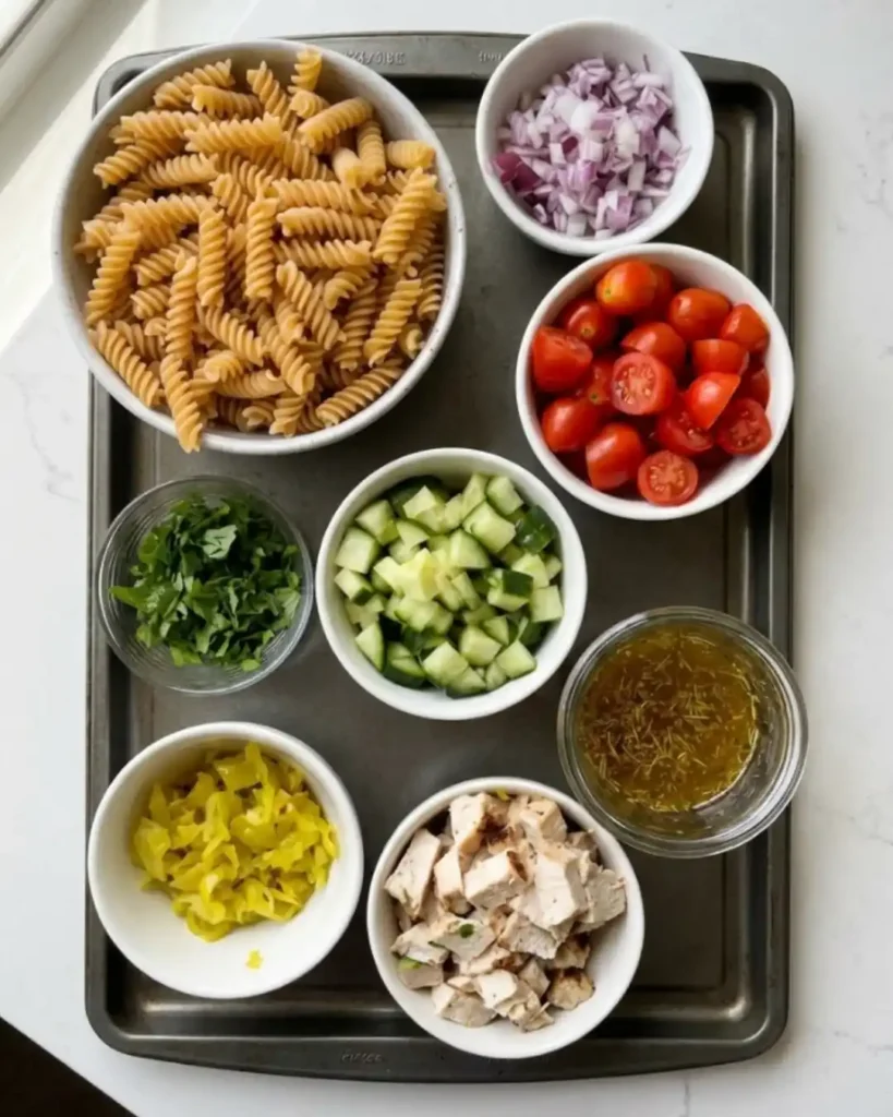 Gluten-Free Italian Pasta Salad Ingredients