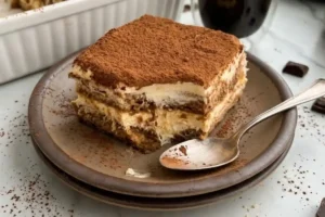 Gluten-Free Tiramisu Recipe with espresso-soaked ladyfingers and mascarpone cream