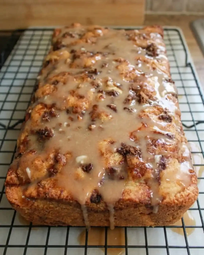 Homemade gluten-free apple loaf with brown sugar cinnamon swirl