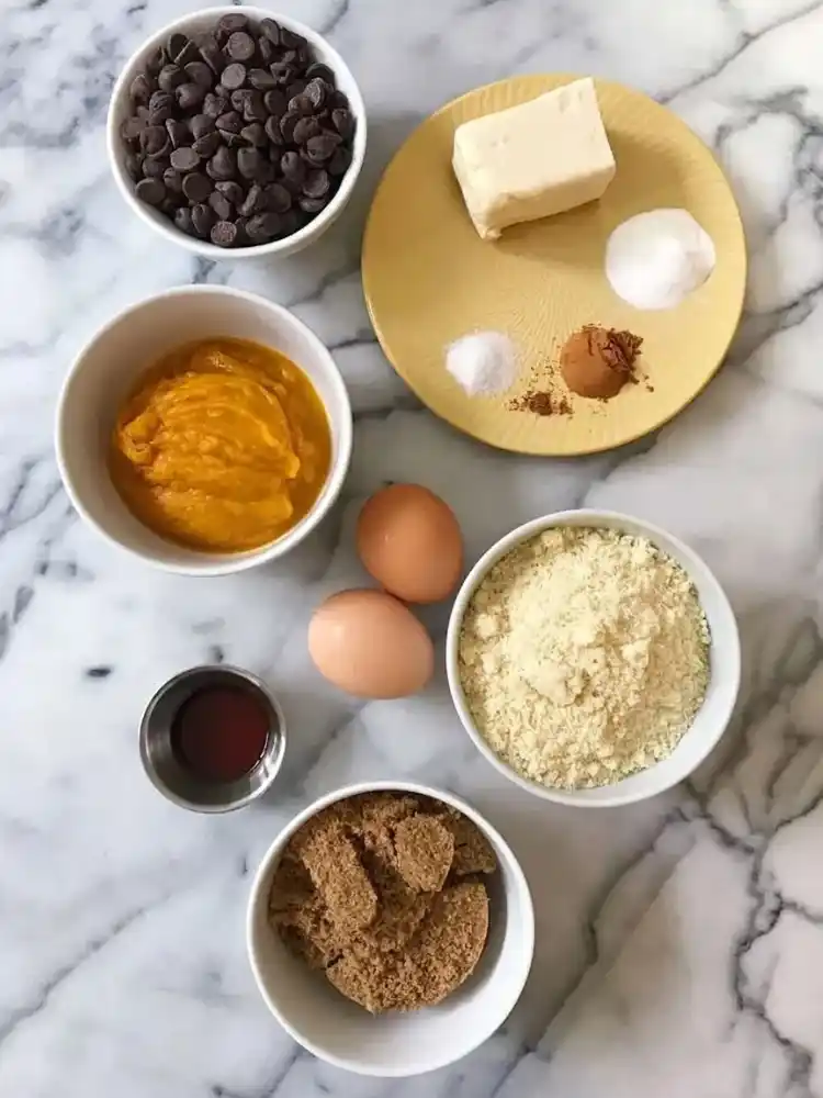 Gluten-Free Pumpkin Chocolate Chip Blondies Ingredients