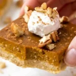 Gluten-Free Pumpkin Pie Bars with creamy pumpkin filling and almond flour crust